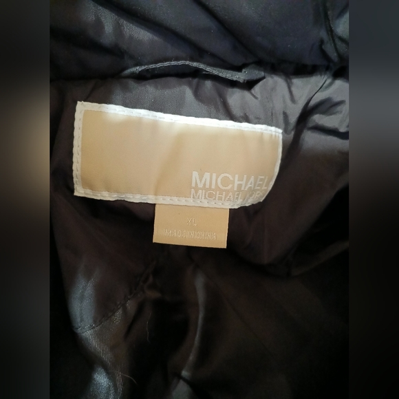 Michael Kors XL Womens Parka Down Filled Brown Quilted Puffer Coat Full Zip - Picture 8 of 9